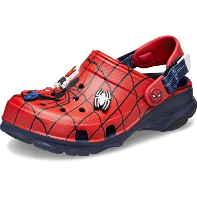 Image de Crocs Spider MAN ALL Terrain Unisex Mules pour enfants, Taille: 24/25, Navy Matière synthétique