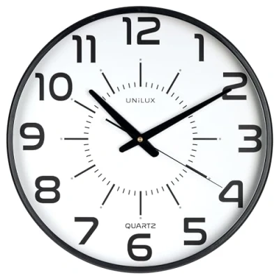 Image de UNILUX Maxi Pop Horloge Murale Systeme Quartz Silencieuse Diamètre 37.5 cm Vert Noir