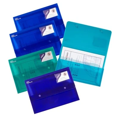 Image de Snopake 11756 Polyplus Electra Lot de 5 porte documents A4 en polypropylène solide Couleurs assorties