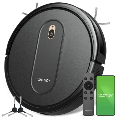 Image de Vactidy Aspirateur Robot, Nimble T6 Robot Puissance d&#039;Aspiration, Contrôle Intelligent avec App et Alexa, Idéal pour Les Poils d&#039;animaux, Cheveux, Poussière, Tapis Sols Durs