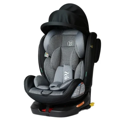 Image de ZELI Siège auto évolutif i Size 360 enfants de 40 à 150 cm 0 36 kg Isofix Top Tether Noir sans canopy