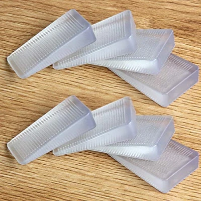 Image de Tahikem Lot de 8 cales transparentes pour nivellement meubles, dures découpables, table, toilette, texture caoutchouc, parfaites les