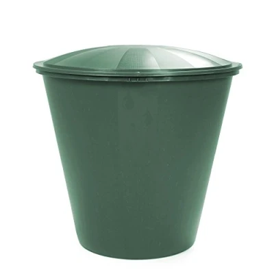 Image de Ondis24 Réservoir d&#039;eau Citerne pluie Fût de d&#039;arrosage tonne Aqua avec couvercle ECOTANK Vert 210 L Support Disponible Séparément