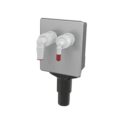 Image de AlcaPlast APS6 Appareils siphon encastré Raccordement des eaux usées pour machine à laver, lave vaisselle, sèche linge pompe chaleur