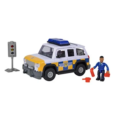 Image de Simba Sam le Pompier 4X4 Police Véhicule 19cm + Figurine Articulée Fonctions Sonores Nombreux Accessoires 109251096038