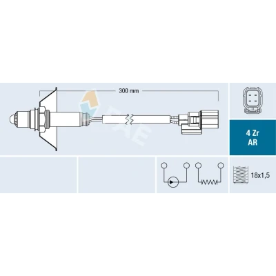 Image de FAE 75608 Sonde lambda HONDA: CIVIC 8 Hatchback, Jazz 3