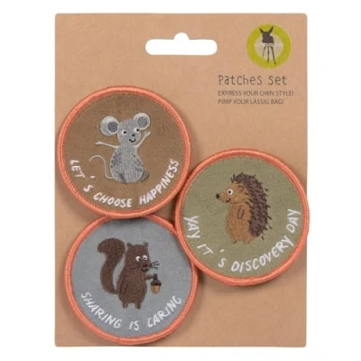 Image de LÄSSIG Set de pendentifs et patchs (3 pièces) avec bouton pression/Patches Nature