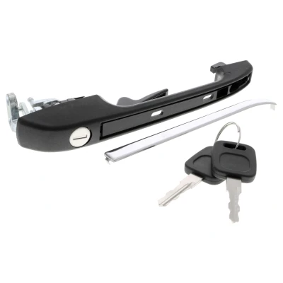 Image de VAICO V10 6149 Poignée de Porte avant droite avec cylindre fermeture, clé noir Qualité originale AUDI: 100 C3 Berline