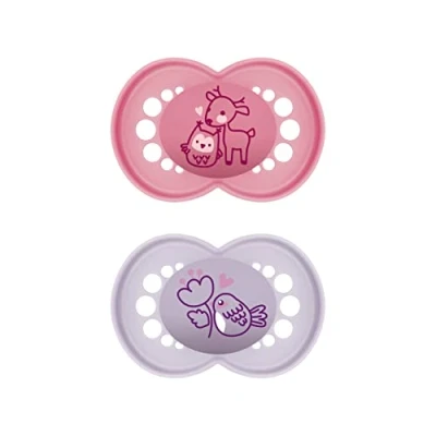 Image de MAM Pure Lot de 2 tétines originales pour bébé en matériau durable et bio renouvelable, avec boîte à tétines, Silicone, 16 mois plus