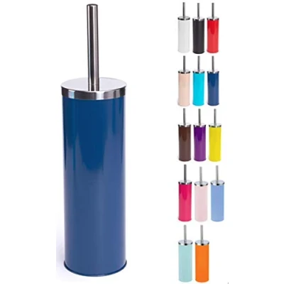 Image de MSV Brosse WC avec Support INOX &amp; Acier Bleu