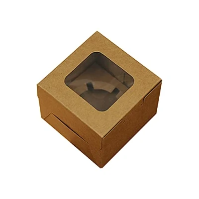 Image de La Llareta Boite a Cupcake, 20 Pièces Boîte à Gâteau Muffin, Cupcake Boîte, avec Fenêtre d&#039;Observation Et Support Intérieur Amovible, pour Biscuits, Cupcakes, Récipients Pâtisserie (1 Trou)