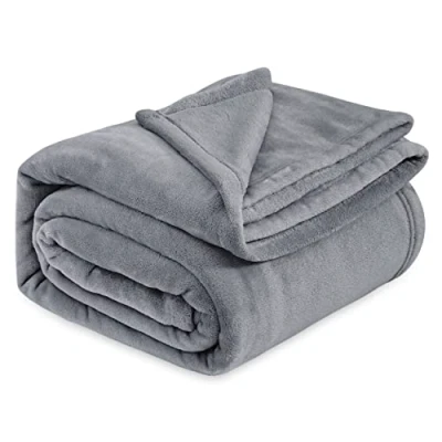 Image de Bedsure Couverture Douillette et Moelleuse, Douce Chaude d&#039;hiver, de canapé XXL, Vie câlin 230 x 270 cm, Gris