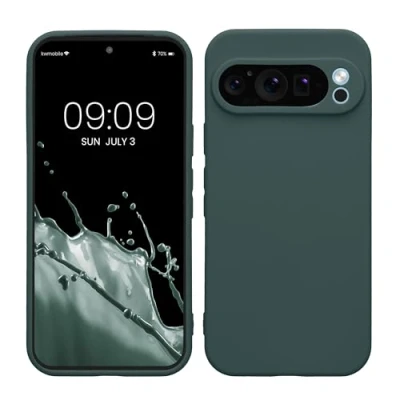 Image de kwmobile Housse Compatible avec Google Pixel 9 Pro Coque de téléphone en TPU Protection Appareil Photo Bleu Vert