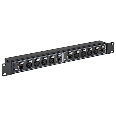 Image de Pronomic NetCore SR 3F Boîtier de Scène en Rack Multicore F/F Parallel 8 entrées: 8x XLR (femelles) et 2x RJ45 pour la transmission signaux analogiques ou numériques