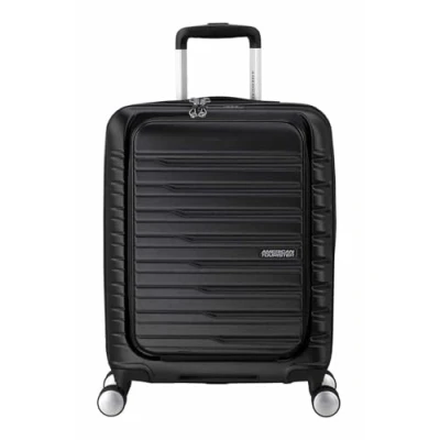 Image de American Tourister Flashline Spinner S, Handgepäck mit Frontlader, 55 cm, 34 L, Schwarz (Shadow Black)