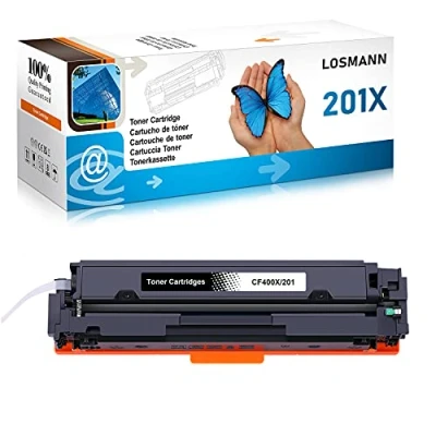 Image de LOSMANN Toner Cartouche de Remplacement pour HP 201X CF400X CF401X CF402X CF403X Color Laserjet Pro MFP M277dw M252dw M277n M252n M274n M277c6 M277 M252 ( 1 x Noir )
