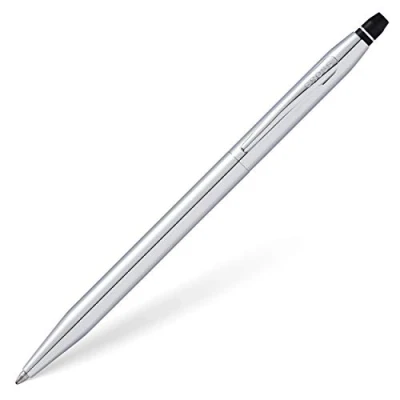 Image de Cross Click Chrome Stylos à bille (Noir, Chrome, Clip on retractable ballpoint pen, Moyen, Rond, Métal)