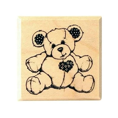 Image de Artemio Naissance Petit Ours Tampon, Bois, Beige, 3,1 x 2,5 cm PEB997