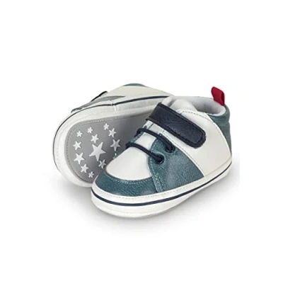 Image de Sterntaler garçon Chaussure pour bébé Colormix Semelle de Mocassin, Bleu Moyen, 18 EU