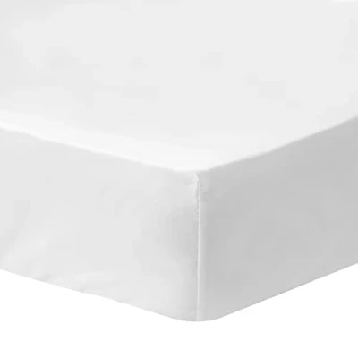 Image de MATT &amp; ROSE Drap Housse Douce Nuit 160x200 cm 100% Coton Oeko TEX Blanc