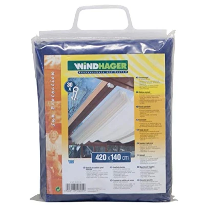 Image de Windhager Voile Solaire pour la Technique de Tension des câbles, Bleu uni 270 x 140 cm