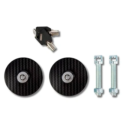 Image de OCC MOTORSPORT KIT NOIR/ARGENT FERMETURE DE CAPOT TYPE CARBONE AVEC CLÉ