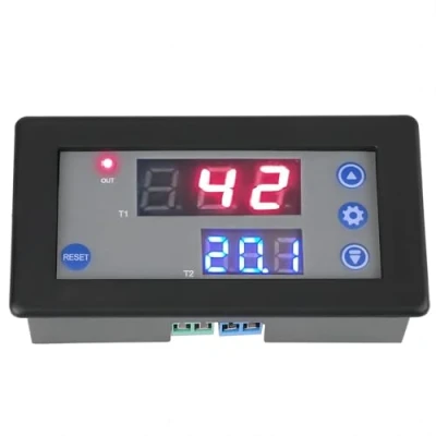 Image de VIFER Module de Relais Temporisé 12V Minuterie Temporisation Numérique LED Double Affichage Cycle