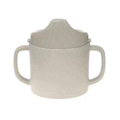 Image de LÄSSIG Tasse à boire pour enfants avec anse et couvercle amovible 150 ml/Sippy Cup Uni warm grey