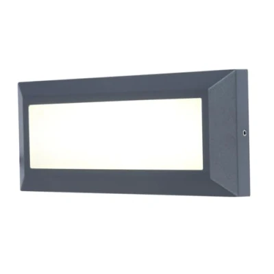 Image de LUTEC Applique Gris Foncé HELENA, LED Intégrée, 10W, 400 lumens, 4000K, IP54, 230V, Classe I