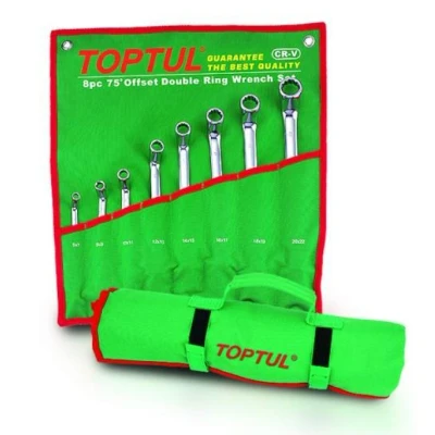 Image de TOPTUL GAAA0810 Kit de clés polygonales doubles 6x7, 8x9, 10x11, 12x13, 14x15, 16x17, 18x19, 20x22 Acier chrome vanadium