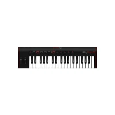 Image de IK Multimedia iRig Keys 2 Clavier MIDI Universel Compact avec 37 Mini Touches et Sortie Audio pour iPhone, iPad, Android, Mac/PC, Noir