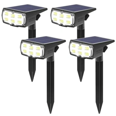 Image de GOLUMUP 36 LED Spot Solaire Extérieur, Lampe Etanche IP67, Projecteur Exterieur 860LM avec 2 Modes d’Éclairage pour Jardin, Cour, Allée, Chemin, Trottoir, Terrasse, 4 Pack