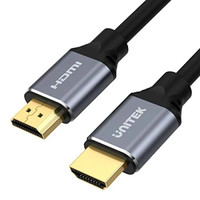 Image de Câble HDMI 2.1 UNITEK Premium Gold 2m 8K 60Hz 4K 120Hz Gris