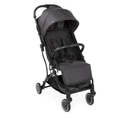 Image de Chicco Trolley Me Poussette Canne Bébé Ultra Légère, Compacte, Pliable et Inclinable de la Naissance à 15 kg, avec Système Trolley, Housse Pluie Incluse, CapoteExtensible Stone