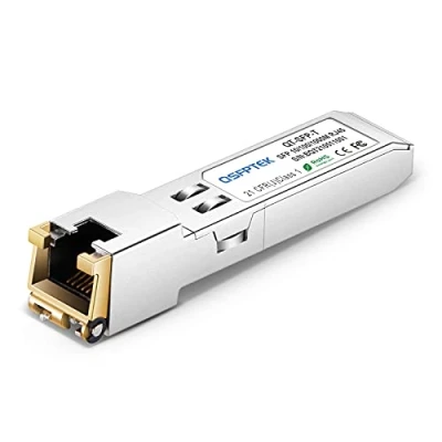 Image de QSFPTEK Gigabit SFP RJ45 Mini Gbic Module émetteur récepteur en cuivre 10/100/1000Base T Copper Transceiver pour Cisco GLC T/GLC Te/SFP GE T, Meraki MA 1GB TX, Ubiquiti UF 1G
