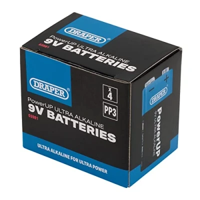 Image de Draper PowerUP 03981 Lot de 4 Piles alcalines 9 V