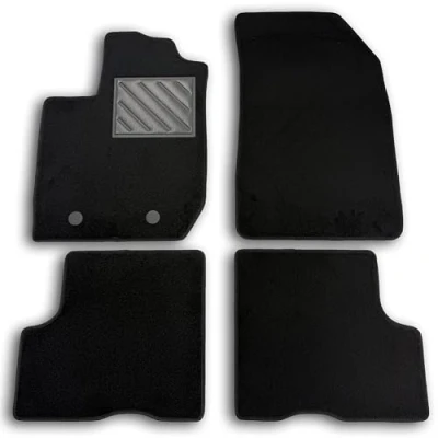 Image de Tapis de Sol pour Dacia Duster II 2WD 4WD (2018 ), avec Talonnette en Caoutchouc renforcé, Boutons d&#039;ancrage