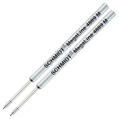 Image de Schmidt: Recharge 4889 Préssurisée pour Fisher Space Pen SPR4 Noir pointe Moyenne, Lot de 2.