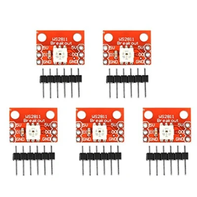 Image de 5Pcs WS2812 RVB 5050 Carte de Module Dérivation LED Breakout Board