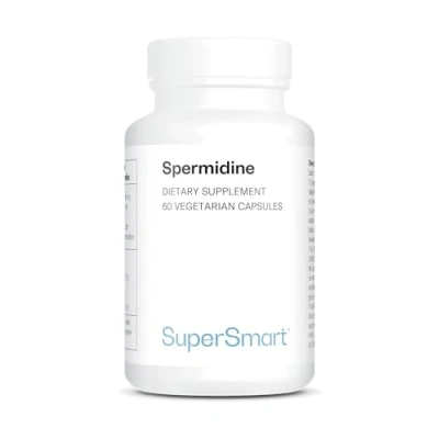 Image de Supersmart Spermidine 300 mg par jour Complément de spermidine, une molécule clé (polyamine) qui diminue avec l’âge 100% végan sans additif, OGM et gluten 60 gélules végétariennes