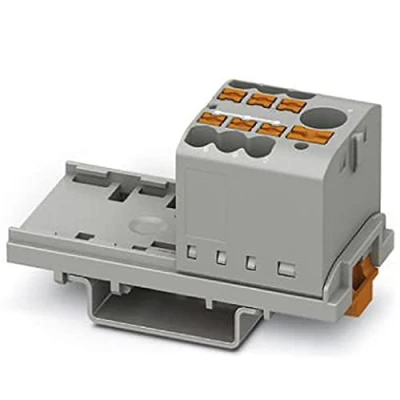 Image de PHOENIX CONTACT PTFIX 6/6X2,5 NS35 GY Bloc de distribution vertical et alimentation intégrée 690V 24A Nombre bornes 7 Section 0,14mm² 4mm²