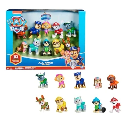 Image de Paw Patrol Pat Patrouille Figurines 10E ANNIVERSAIRE Jouet 10 Articulées Chase, Marcus, Ruben, Stella, Zuma et Bien D&#039;Autres Enfant 3 Ans +