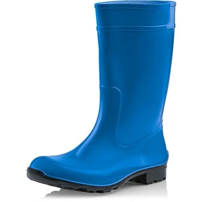 Image de Ladeheid Bottes en Caoutchouc pour Femmes Courtes Bottines Imperméables de Pluie Élégantes et Confortables LA 930 (Bleu, 39 EU)