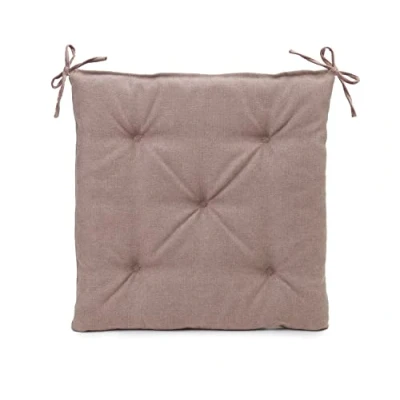 Image de Gözze Coussin d&#039;Assise avec Sangles de fixation, chaise, Piqué, Darco, 40 x 4 cm Taupe