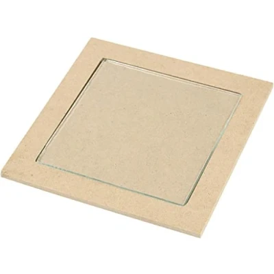 Image de Dessous de plat en verre transparent et structure cadre MDF. Réf 23607