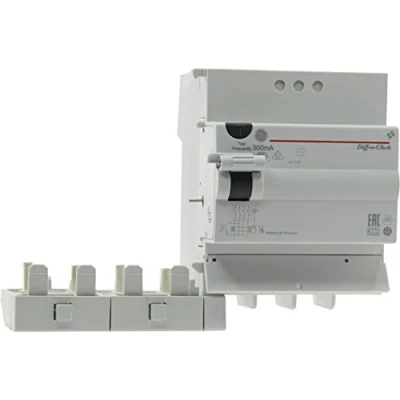 Image de GE AUN607736 Dispositif différentiel accouplable 4 pôles en modules 63 a 300 ma type ac, Gris