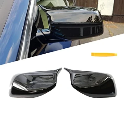 Image de GSRECY Capuchons de rétroviseur latéral style M brillant pour séries 5 E60 E61 E63 E64 2003 2004 2005 2006 2007