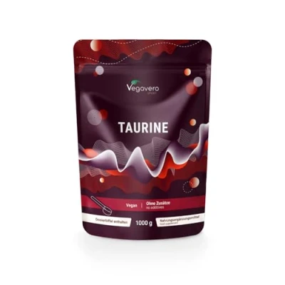 Image de Taurine Poudre 1kg 100% Pure Solubilité Optimale &amp; Testée en Laboratoire Fatigue Musculaire + Performance Vegan Sans Additifs Vegavero®