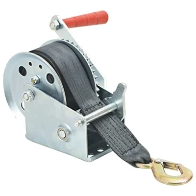 Image de vidaXL Treuil Manuel avec Sangle à Câble Main Robuste Remorques de Bateau Camions Auto Applications Mobiles 540 kg