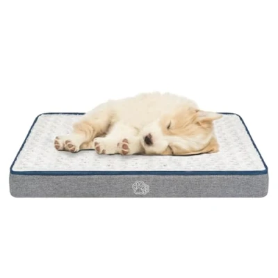 Image de EMPSIGN Panier Chien Réversible (Frais et Chaud)，Coussin pour avec Couche imperméable, Tapis Petite Taille Orthopédique, Matelas Lit Lavable, 60x45x7,5cm
